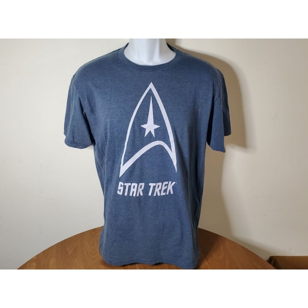 Star‎ Trek T-Shirt Large Blue Cotton/Polyester Blend